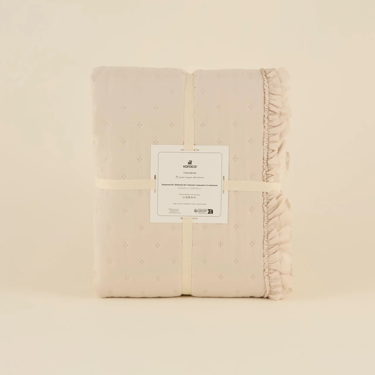 Fiona Bettüberwurf-Set Beige cm + 2 (5230x240 0x70 cm)