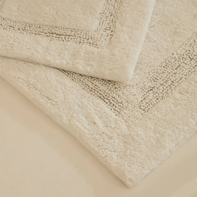 Karaca Pauline Badvorleger-Set 60 × 90 cm + 40 × 60 cm Offwhite