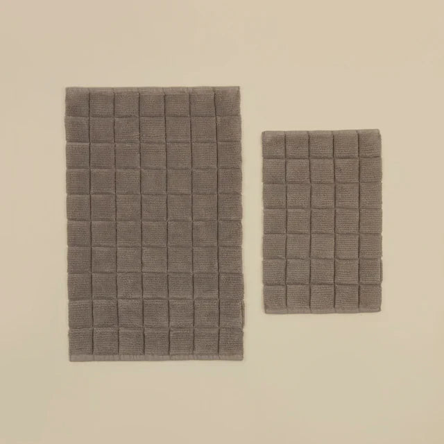 Karaca Simon Badvorleger-Set 60 × 90 cm + 40 × 60 cm Grau