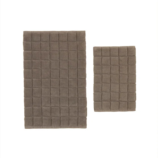 Karaca Simon Badvorleger-Set 60 × 90 cm + 40 × 60 cm Grau