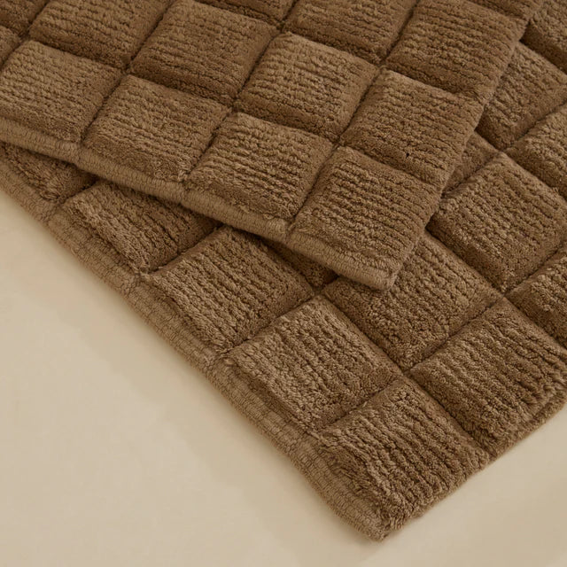 Karaca Simon Badvorleger-Set 60 × 90 cm + 40 × 60 cm Braun