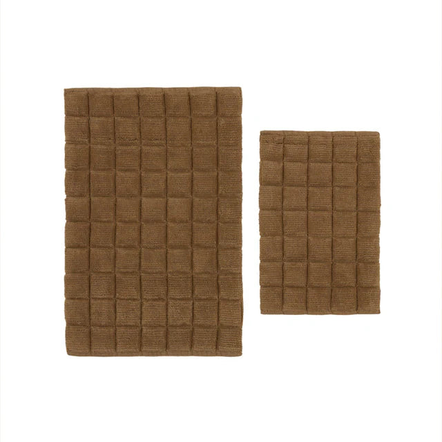 Karaca Simon Badvorleger-Set 60 × 90 cm + 40 × 60 cm Braun