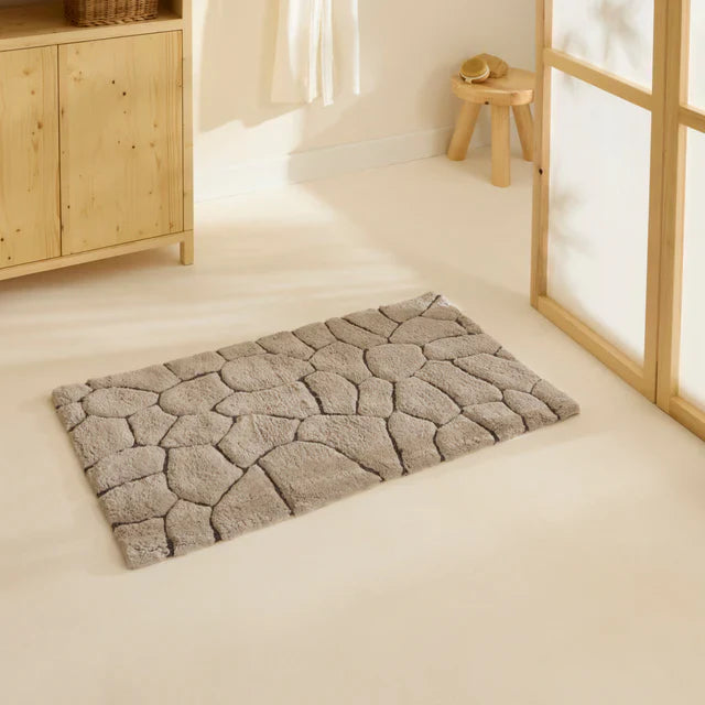 Karaca Stone Badvorleger 60 × 100 cm Grau