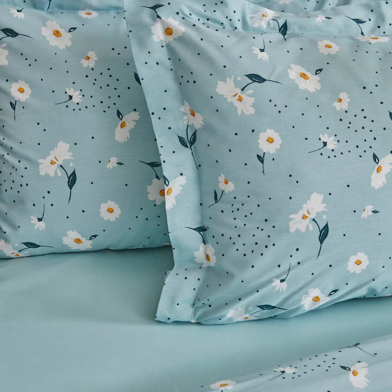 Karaca Daisy 100% Baumwolle Einzelbett Bettwäsche Set Mint