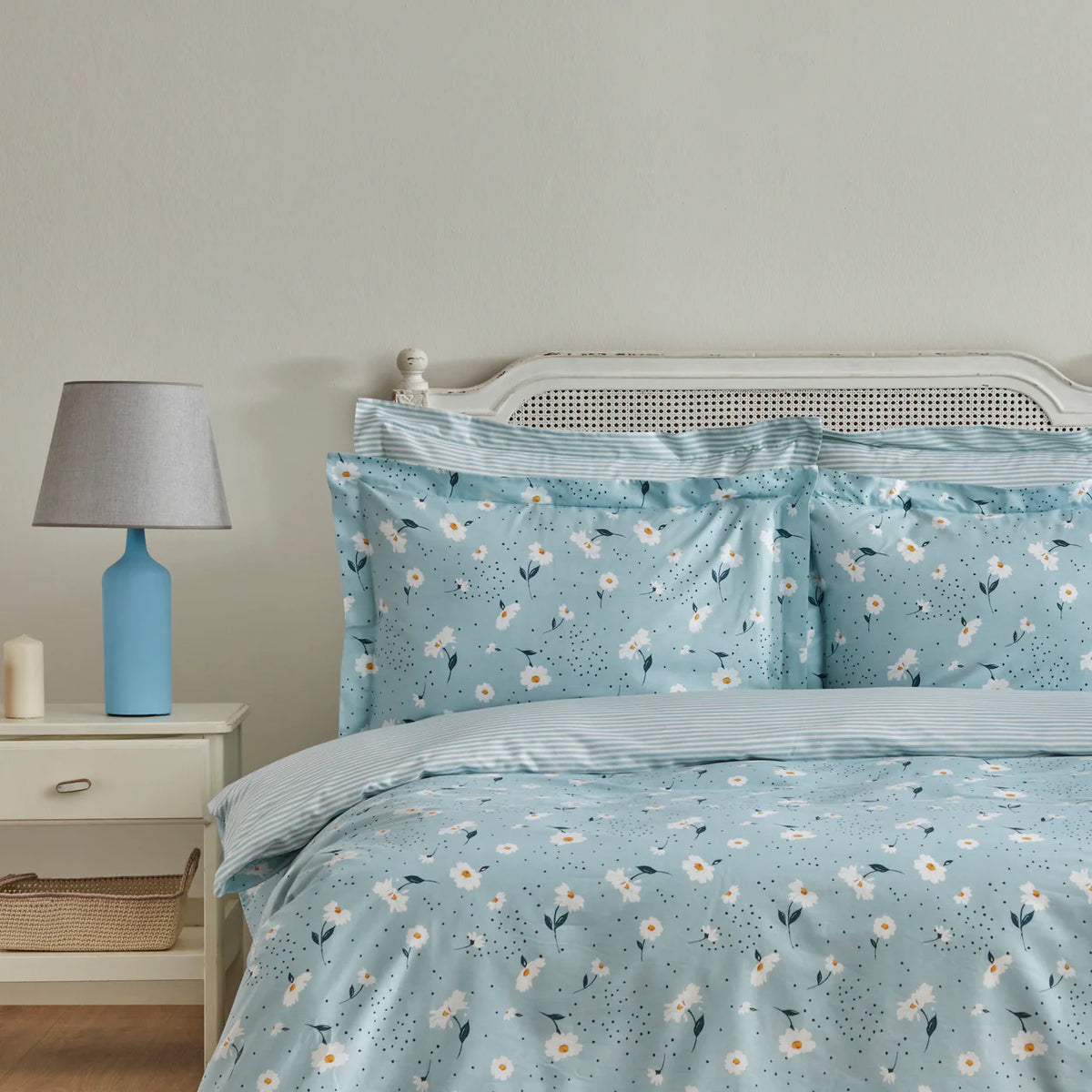 Karaca Daisy 100% Baumwolle Einzelbett Bettwäsche Set Mint