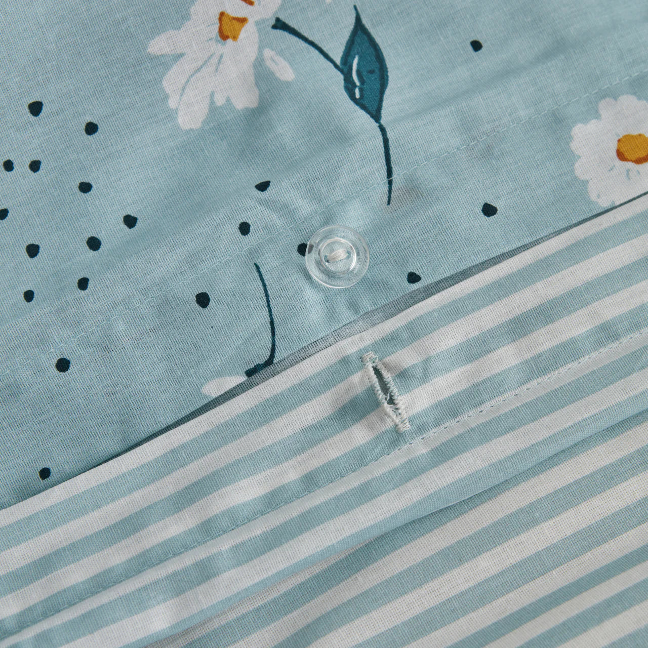 Karaca Daisy 100% Baumwolle Einzelbett Bettwäsche Set Mint
