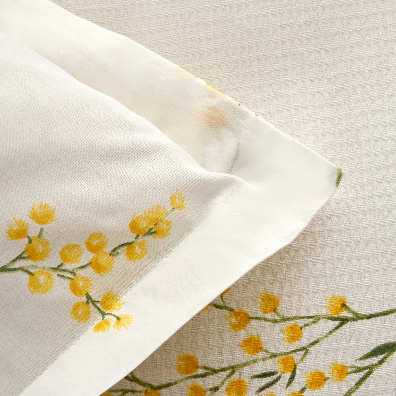 Karaca Loretta 100% Baumwolle Doppelbett-Piké-Set Gelb