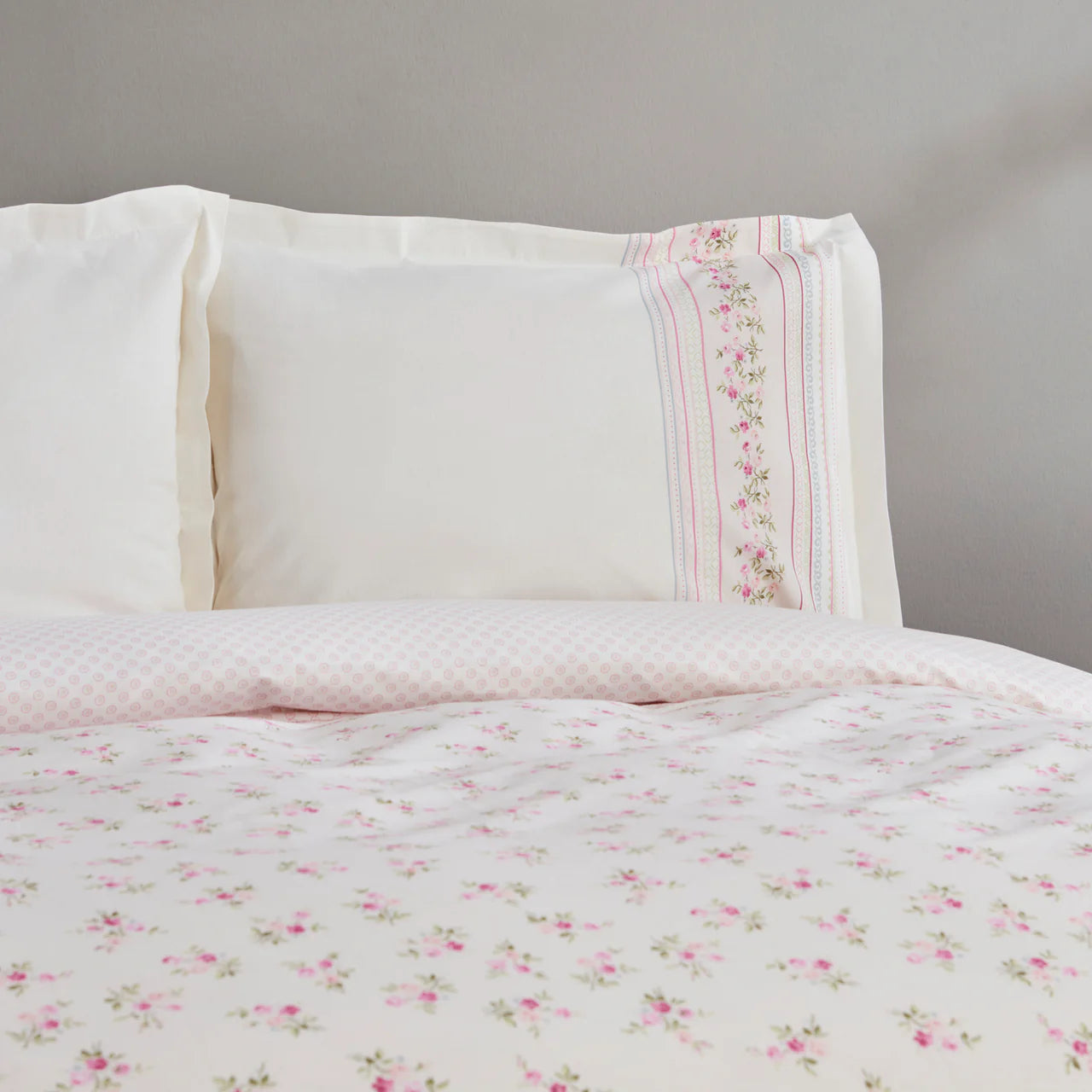 Karaca Glen Doppel Bettbezug Set 100% Baumwolle Rosa