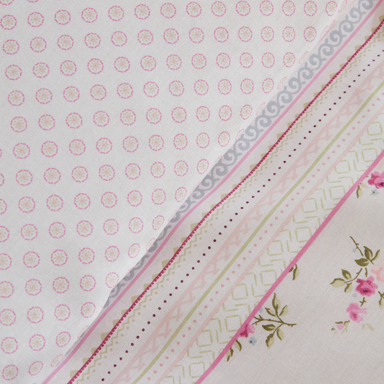 Karaca Glen Einzelbett Bettwäsche Set 100% Baumwolle Rosa