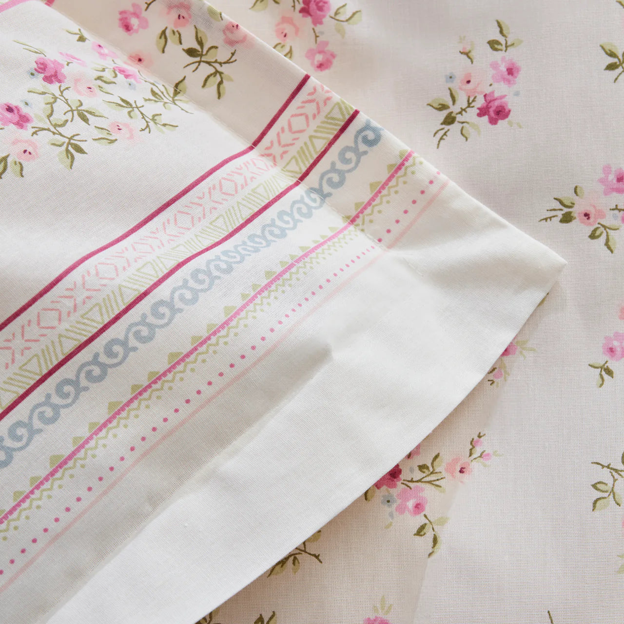 Karaca Glen Einzelbett Bettwäsche Set 100% Baumwolle Rosa