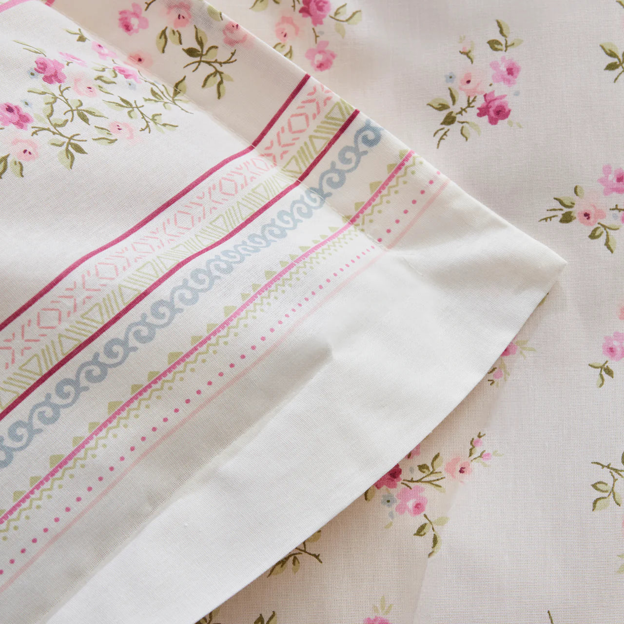 Karaca Glen Doppel Bettbezug Set 100% Baumwolle Rosa
