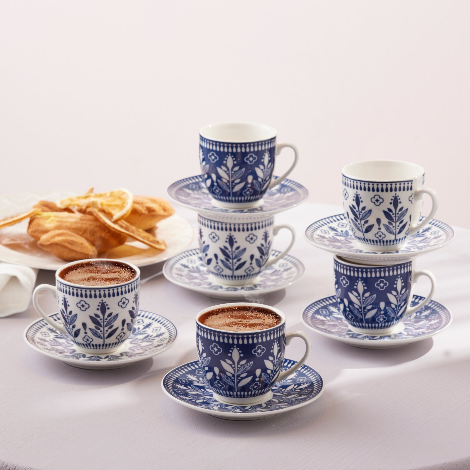 " Karaca Peyker Kaffeetassen-Set für 6 Personen, 85 ml "