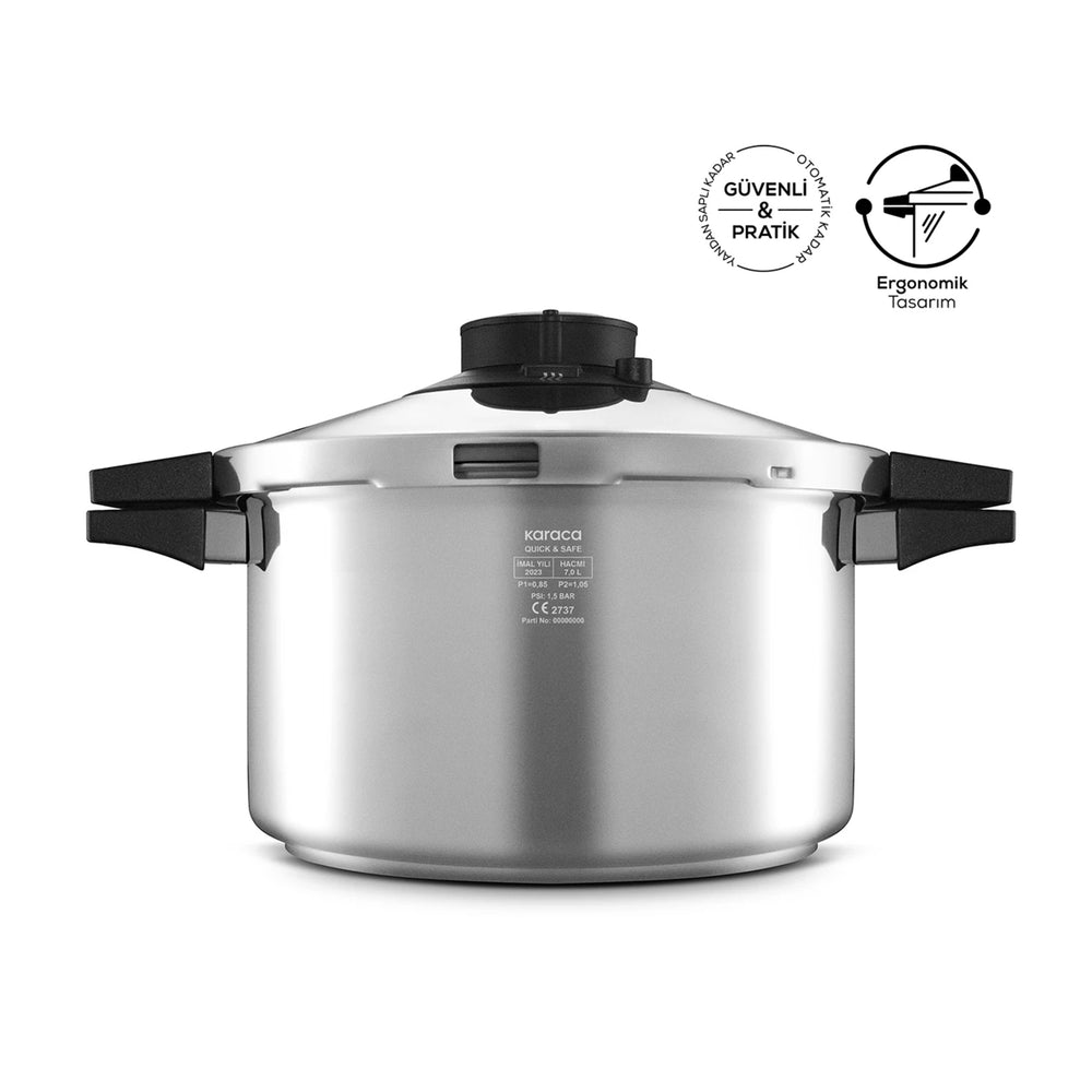 " Karaca Quick and Safe Schnellkochtopf, 7 Liter "