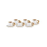 " Karaca Herzförmiges Kaffeetassen-Set für 6 Personen – 80 ml "