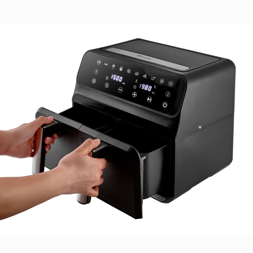 " Karaca Multifry XXXL 4+4 Liter digitaler Airfryer mit zwei Kammern "
