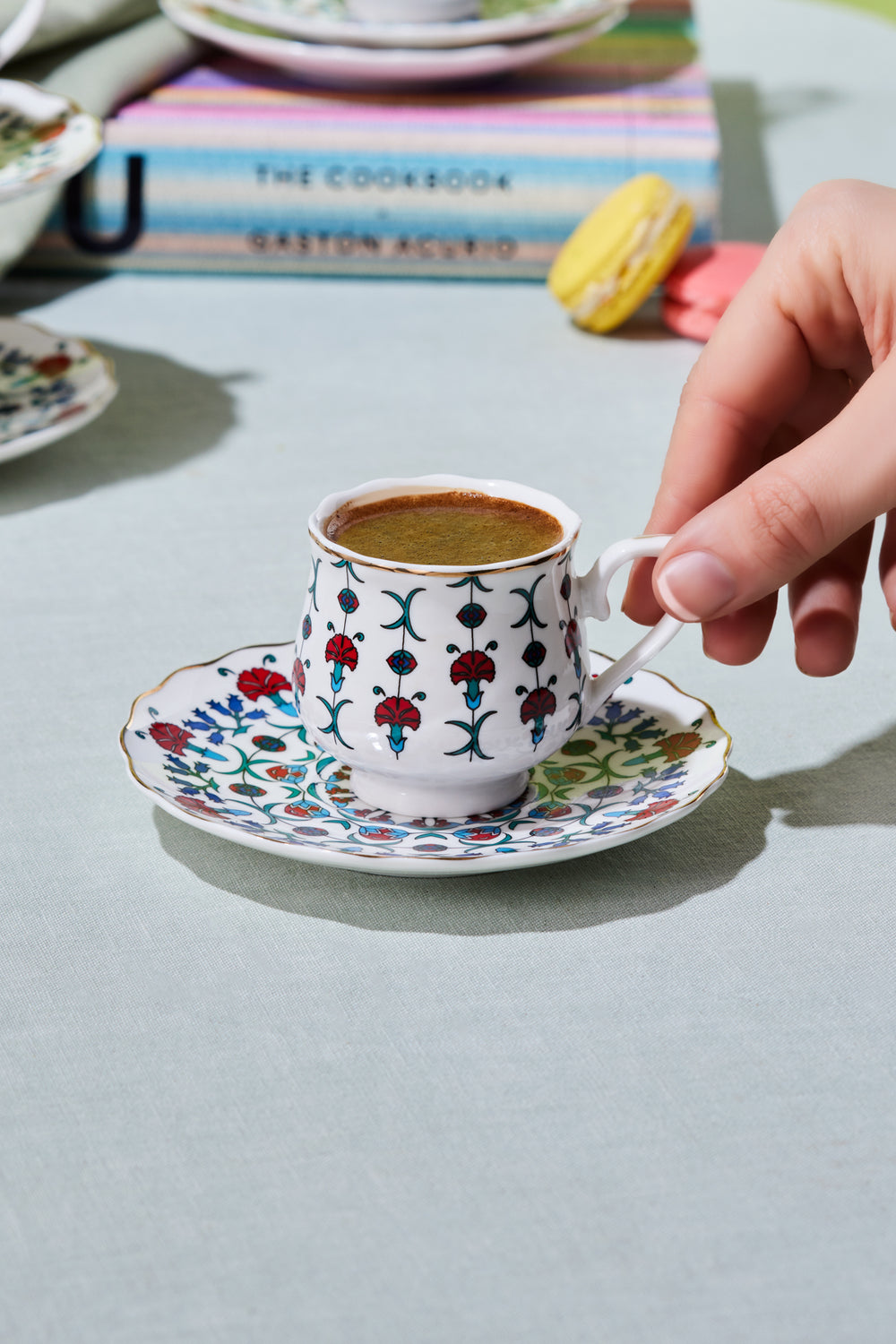 " Karaca Ebruli 90 ml 6-teiliges Kaffeetassenset, Mehrfarbig "
