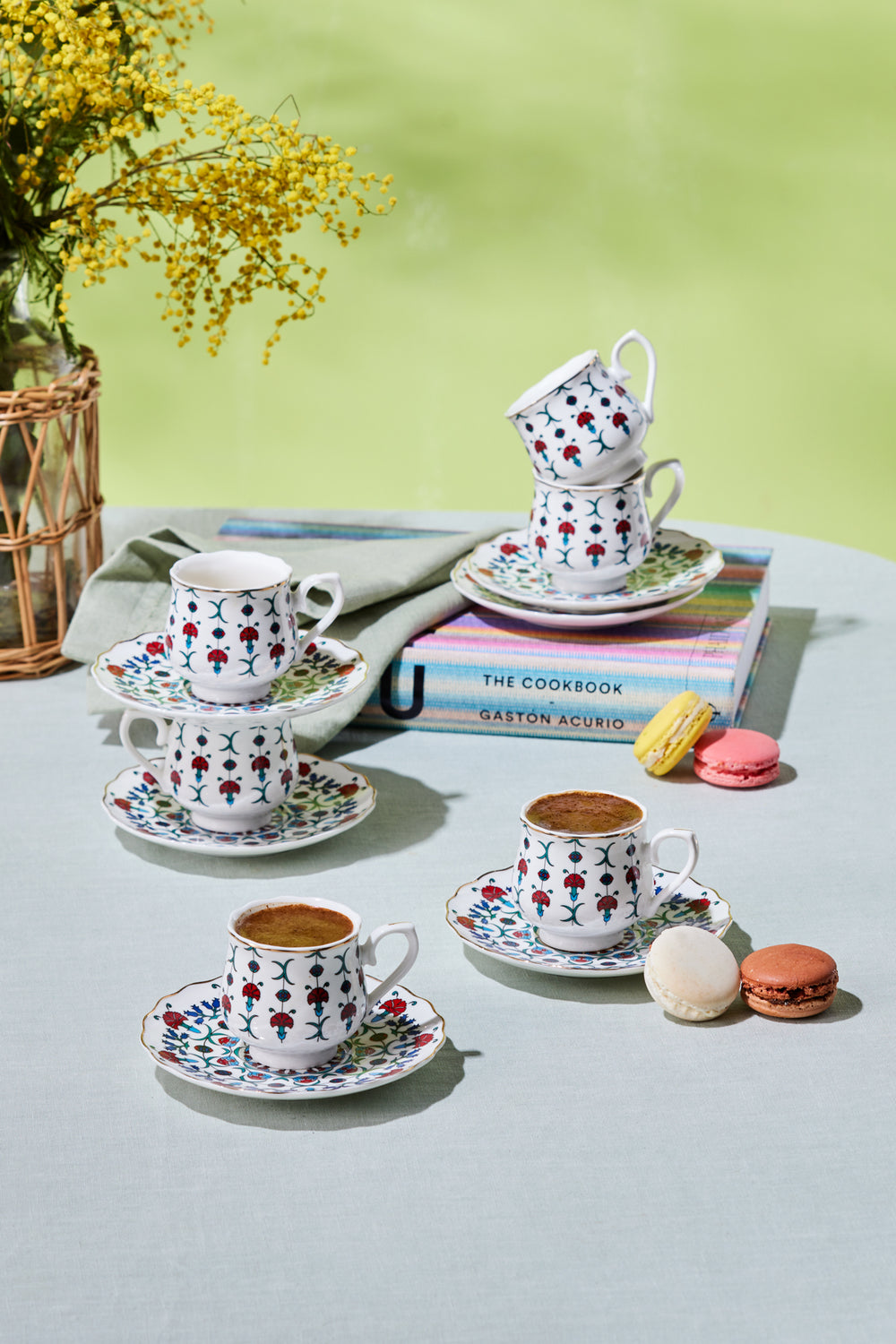 " Karaca Ebruli 90 ml 6-teiliges Kaffeetassenset, Mehrfarbig "