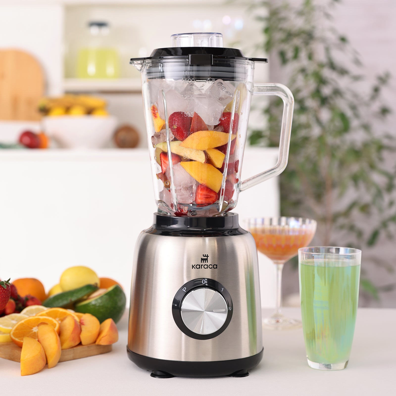 " Karaca Inox 1,5 L Glasbehälter Inox Smoothie Blender "