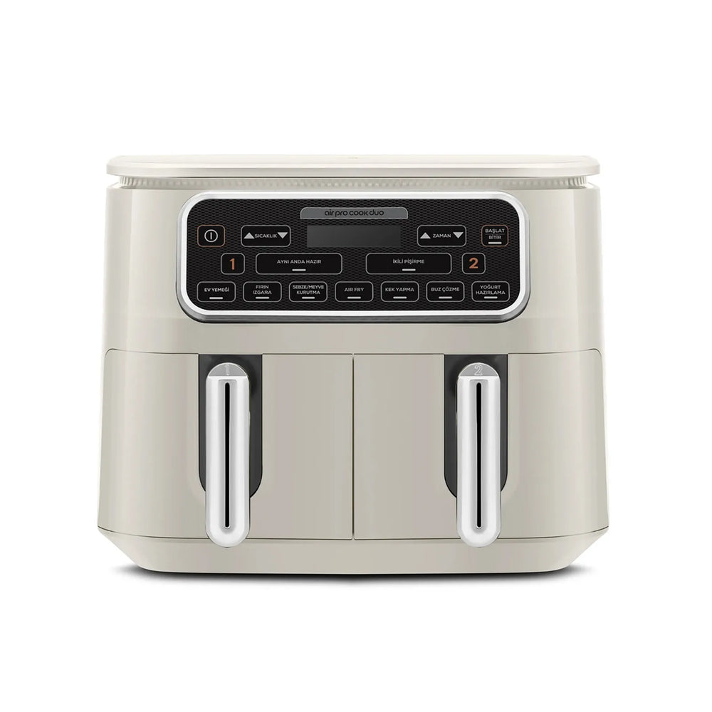 " Karaca Air Cook Duo Hausmannskost XXXL 8 Liter Airfryer, Starlight, 8 Personen, 2500W "