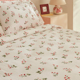 Karaca Silvie 100% Baumwolle Doppelbett-Tagesdecke Set Rot