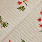 Karaca Silvie 100% Baumwolle Doppelbett-Tagesdecke Set Rot