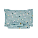 " Karaca Home Daisy 100% Baumwolle Doppelbett Tagesdecke Set Mint "