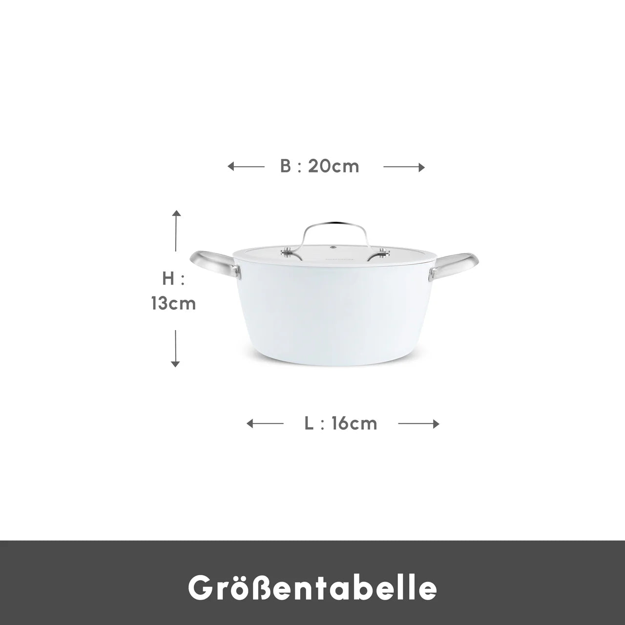 Karaca Swiss Crystal Almond Cream Stielkasserolle 20 cm