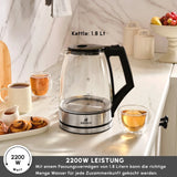 Karaca Glacia Glas Wasserkocher 2200W 18L Transparent