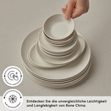 Karaca Artiste Bone China 20-teiliges Tafelservice für 6 Personen Weiß