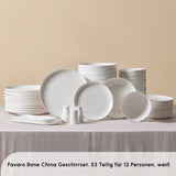 Karaca Streamline Favaro 53-Teiliges 12-Personen Geschirrset Weiss