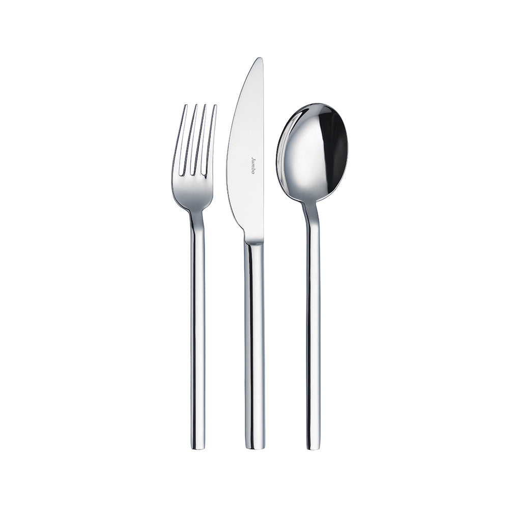 " Jumbo 8100 Tafelbesteck- Set aus Gabel Löffel Messer 84- teilig für 12 - Personen mit Box "