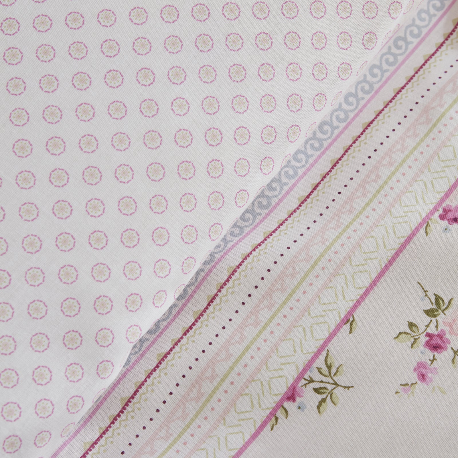 " Karaca Home Glen Doppel Bettbezug Set, 100% Baumwolle, Rosa "