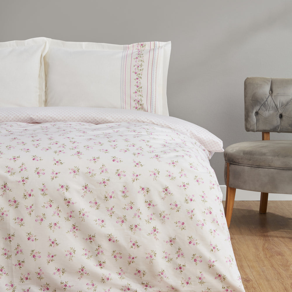 " Karaca Home Glen Doppel Bettbezug Set, 100% Baumwolle, Rosa "