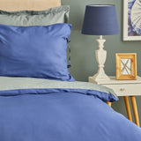 " Karaca Home Basic Grau Indigo Wendbares Doppelbett Bettwäsche Set "