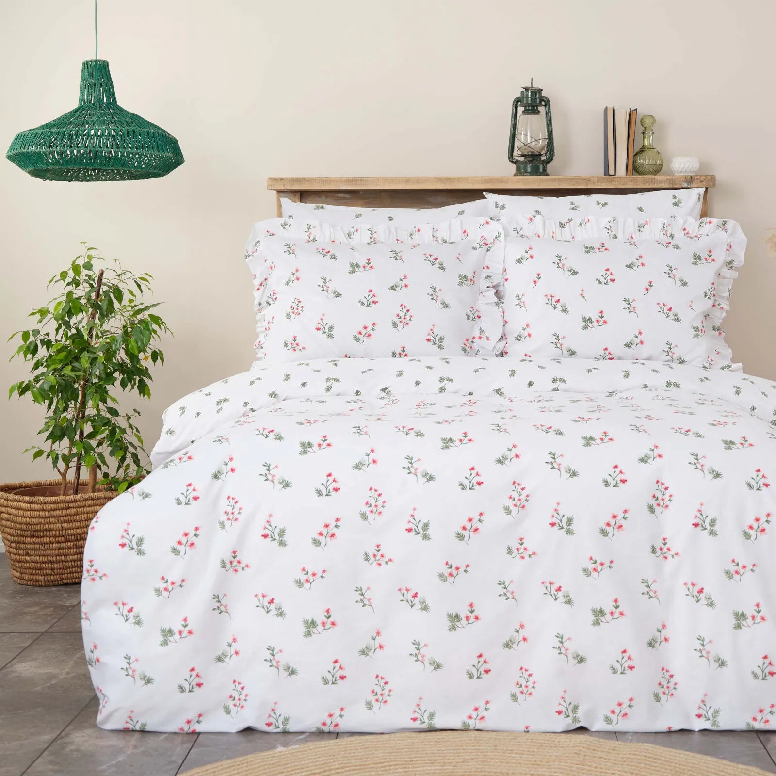 " Karaca Home Silvie Bettbezug Set,100% Baumwolle, Rot "