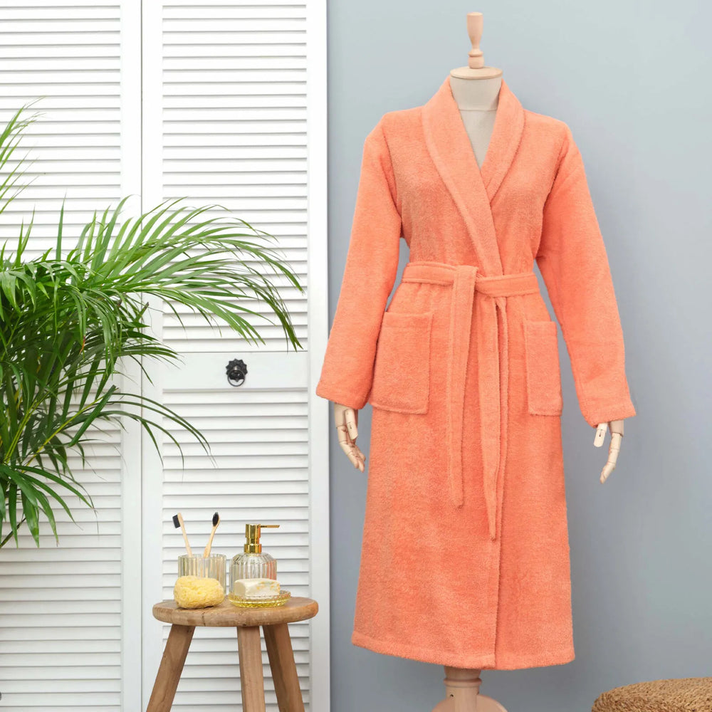 " Karaca Home Daily Soft Lachs 100% Baumwolle Damen Bademantel S/M "