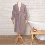 " Daily Soft Grau 100% Baumwolle Damen Bademantel S/M "