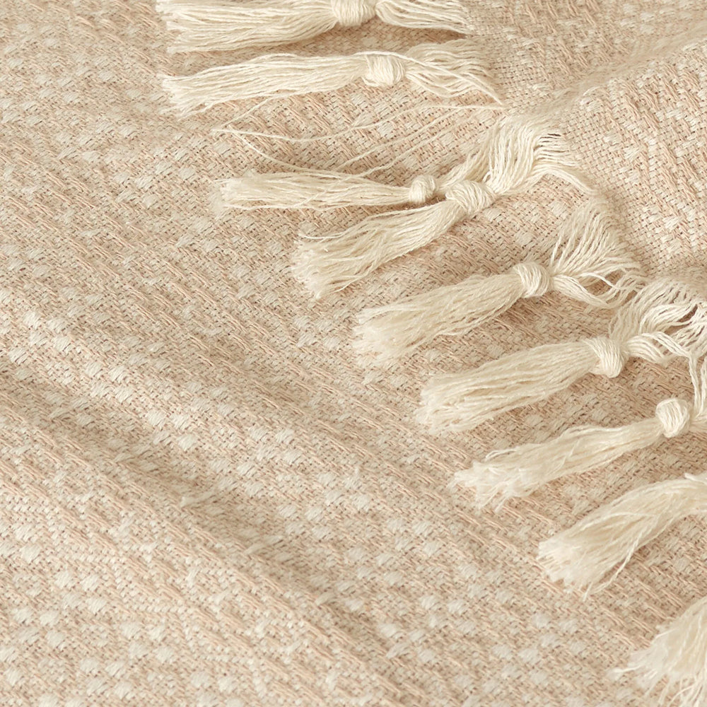 " Karaca Home Destina Beige Doppel-Mehrzweckdecke "