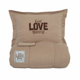 " Karaca Home Motto Baumwolle Komfort Doppelbett-Set, Beige "