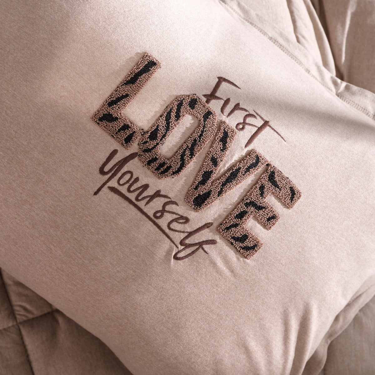 " Karaca Home Motto Einzelbett Cotton Comfort Set/Schlafset Beige "