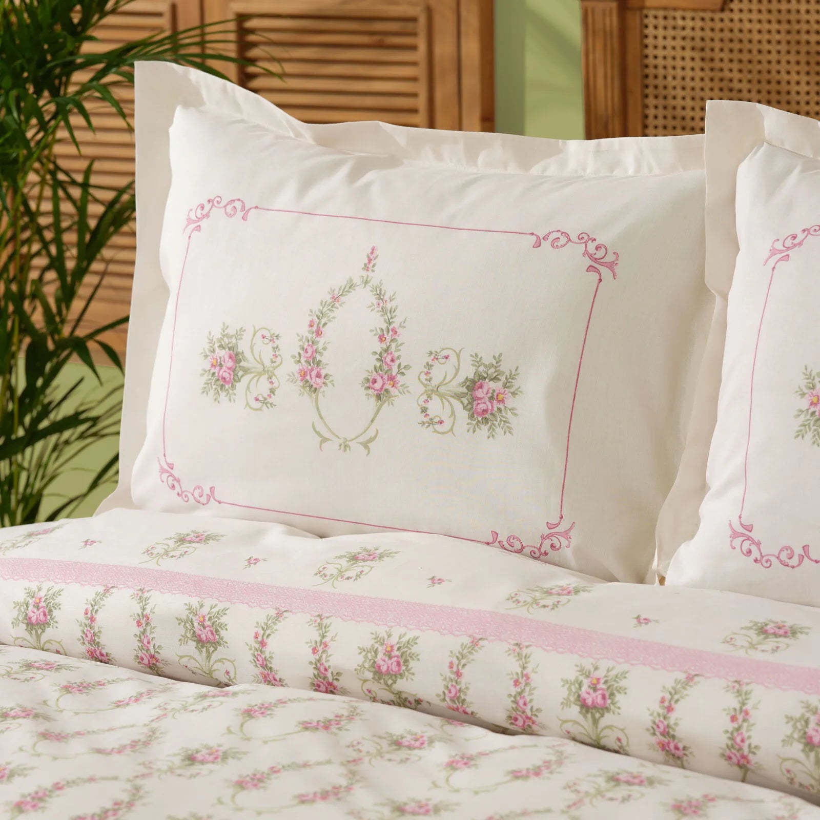 " Karaca Home Alfia Powder Einzel Bettbezug Set, Baumwolle "