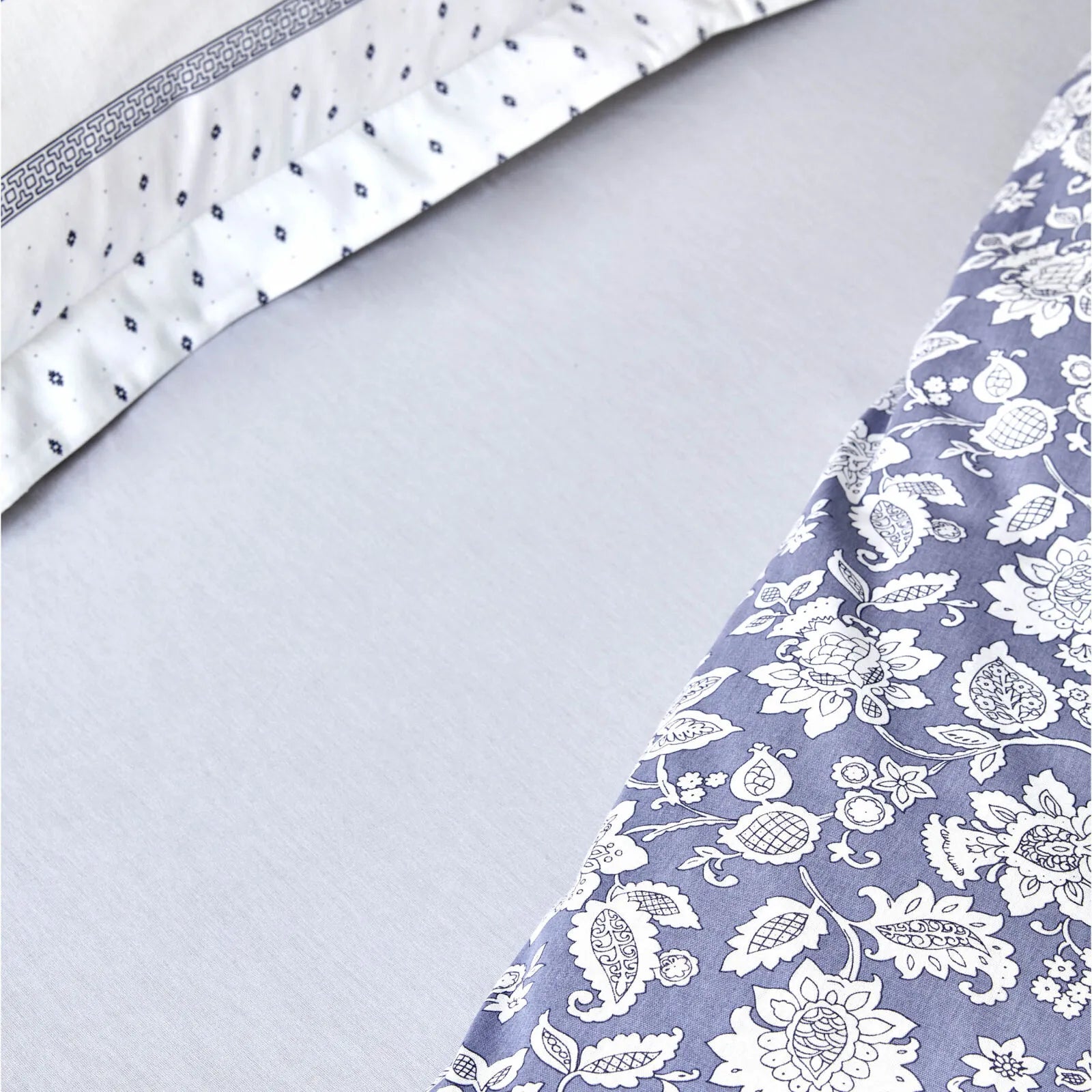" Karaca Home Celerina Blau 100% Baumwolle Einzel Bettbezug Set "