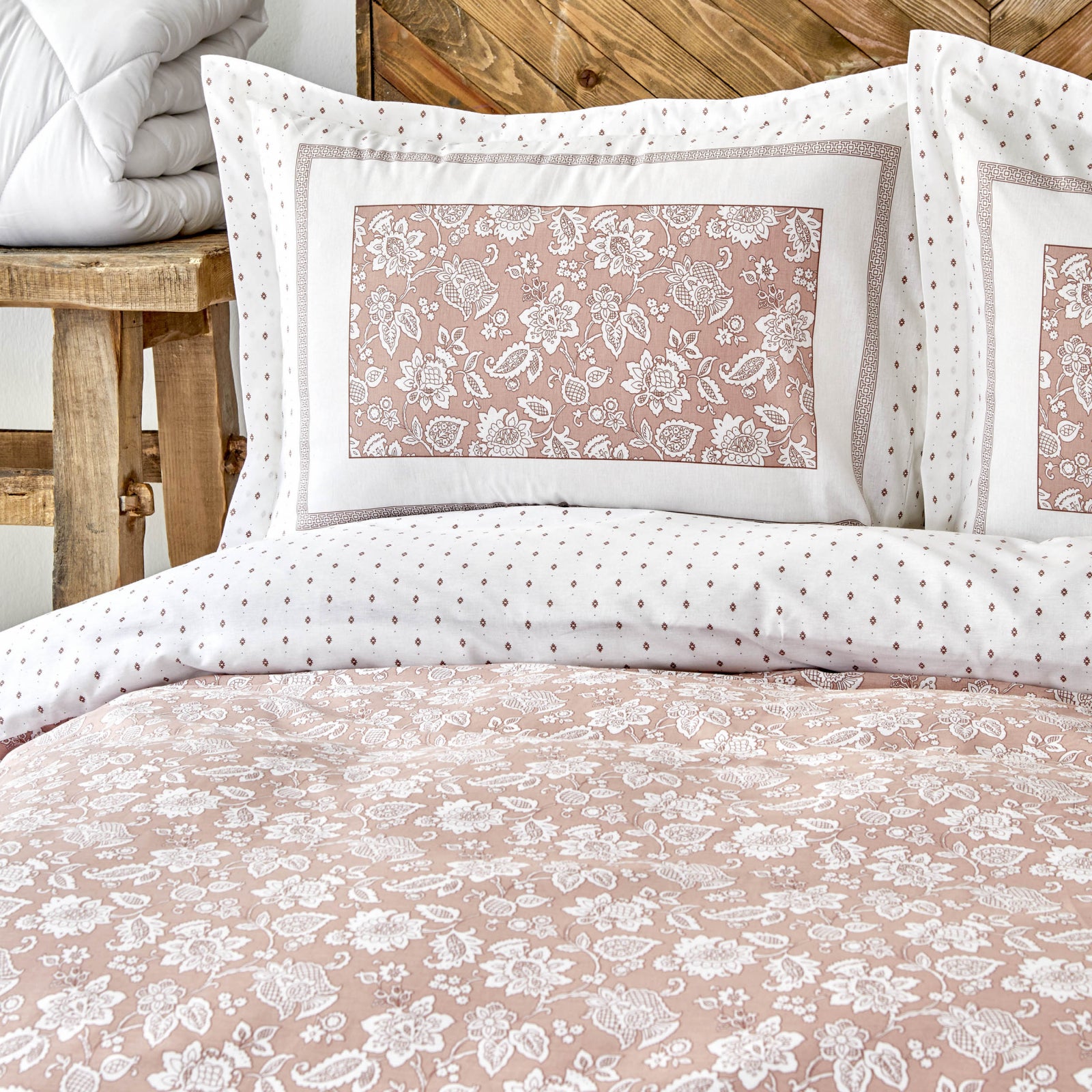 " Karaca Home Celerina Rosa 100% Baumwolle Einzel Bettbezug Set "