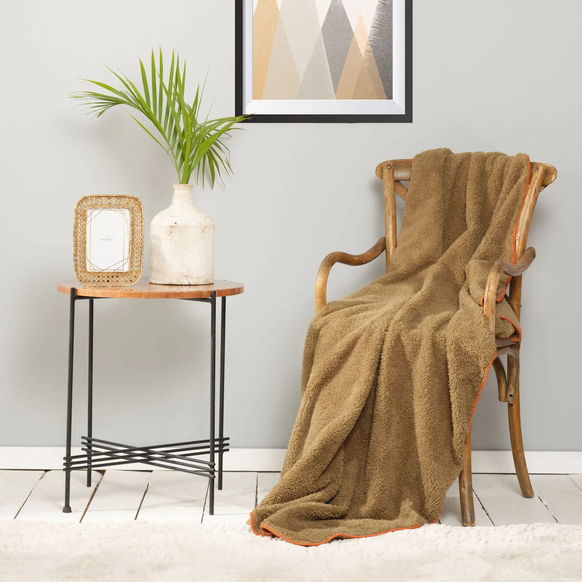 " Karaca Home Faye Beige TV-Decke 115x160 cm "