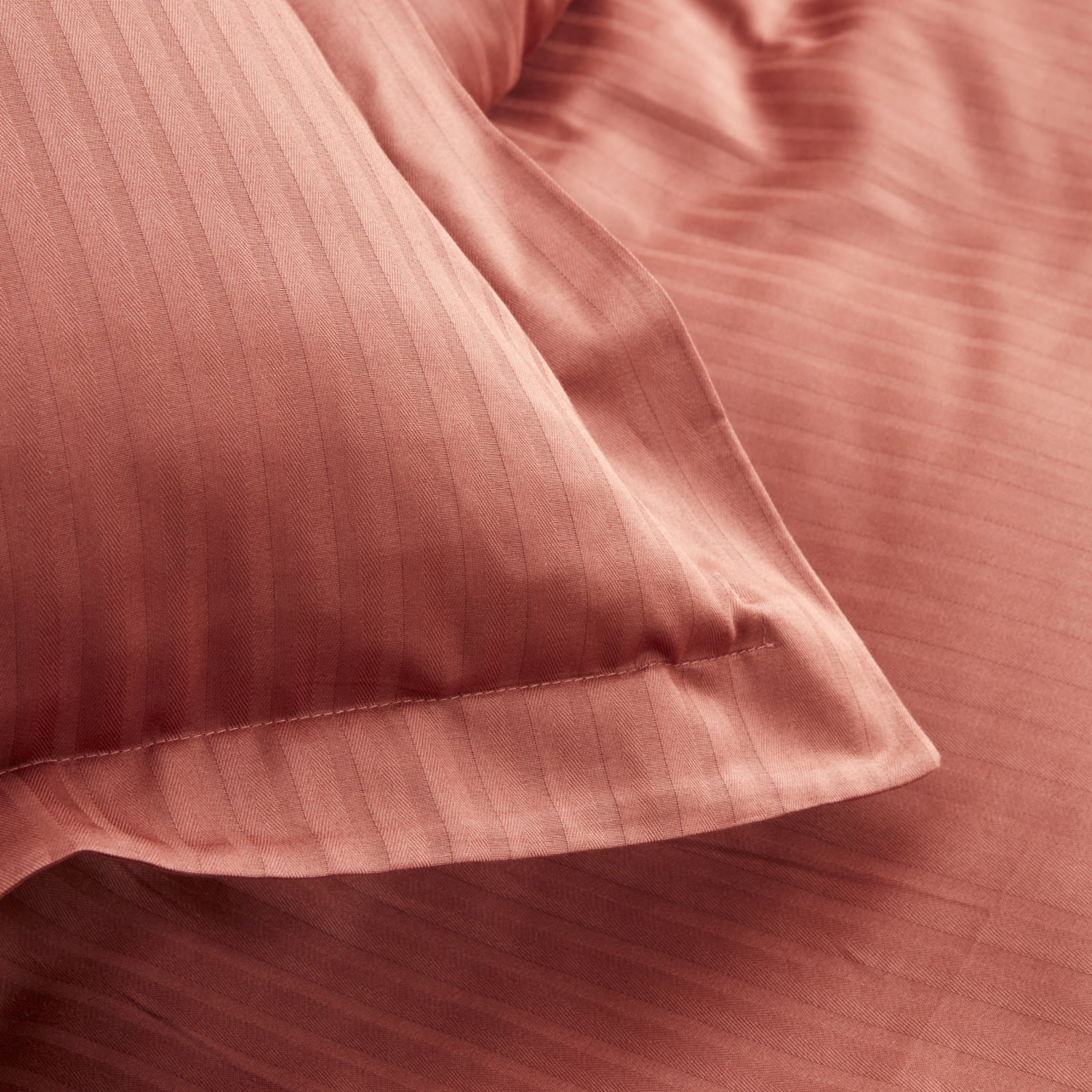 " Karaca Home Uniq 100% Baumwolle Satin Doppelbett-Bettwäsche-Set Terrakotta "
