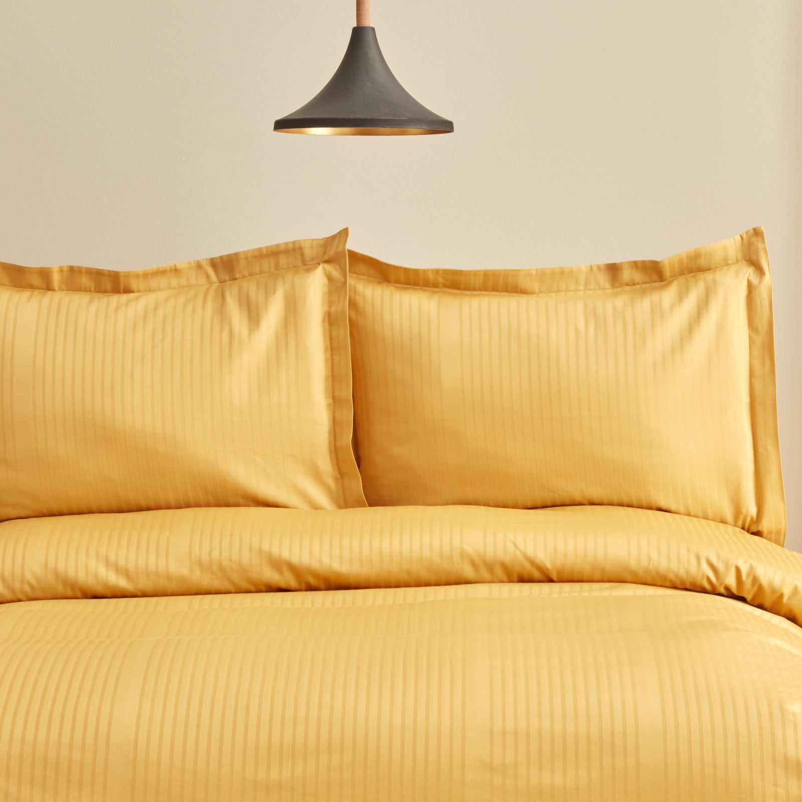 " Karaca Home Uniq 100% Baumwolle Satin Einzel Bettbezug Set, Senf "
