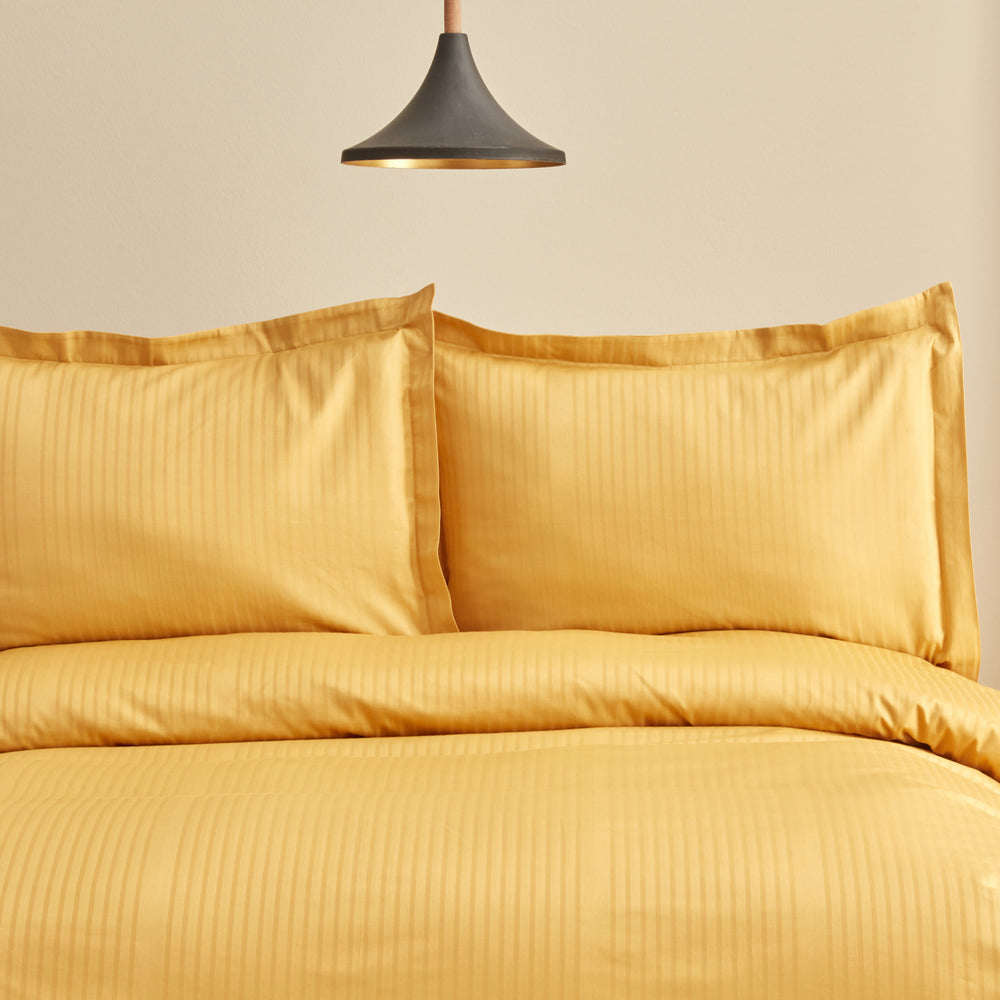 " Karaca Home Uniq 100% Baumwolle Satin Einzel Bettbezug Set, Senf "