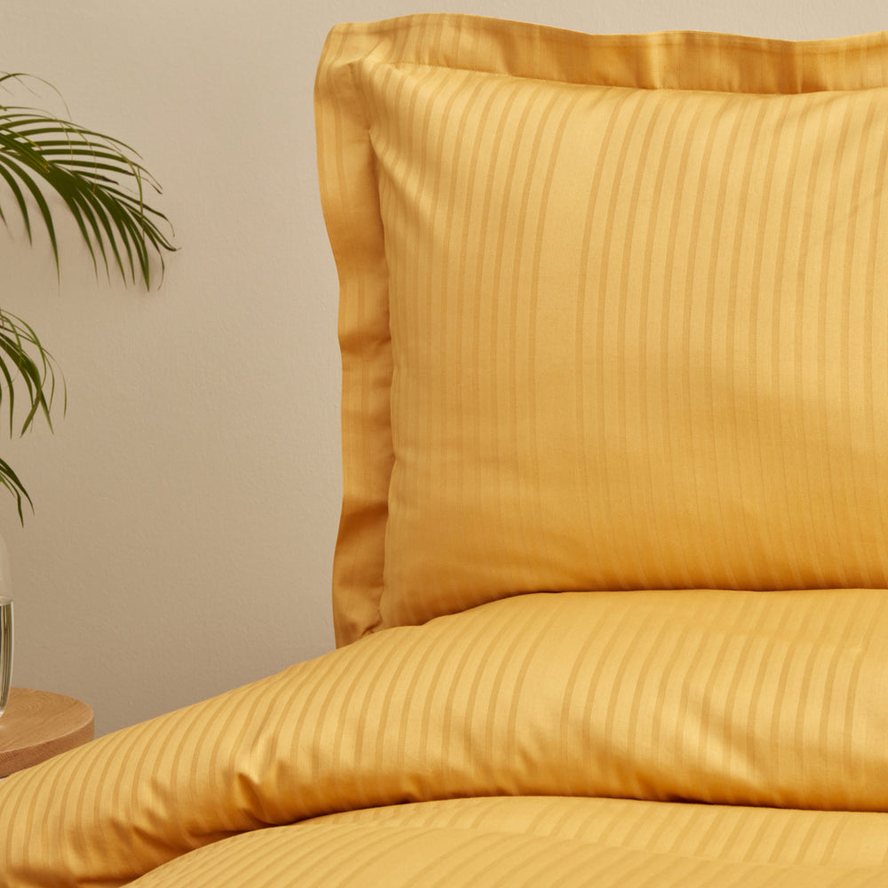 " Karaca Home Uniq 100% Baumwolle Satin Einzel Bettbezug Set, Senf "