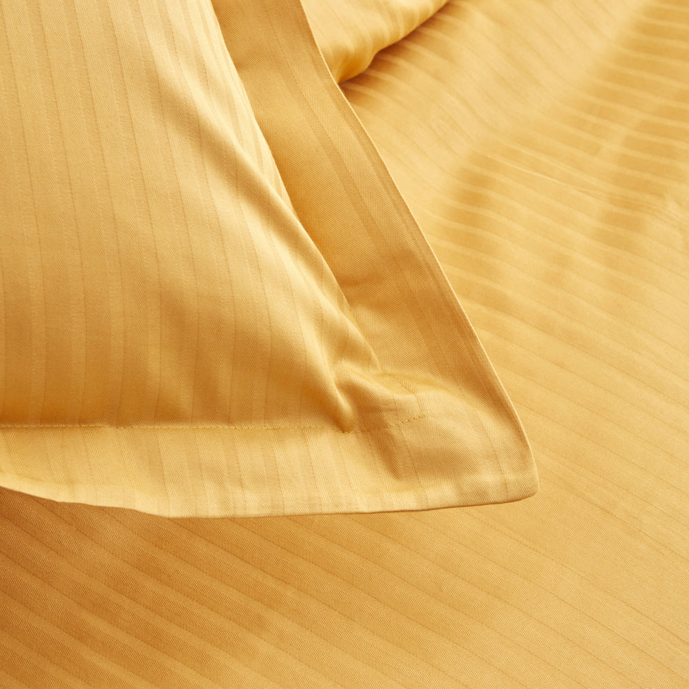 " Karaca Home Uniq 100% Baumwolle Satin Einzel Bettbezug Set, Senf "