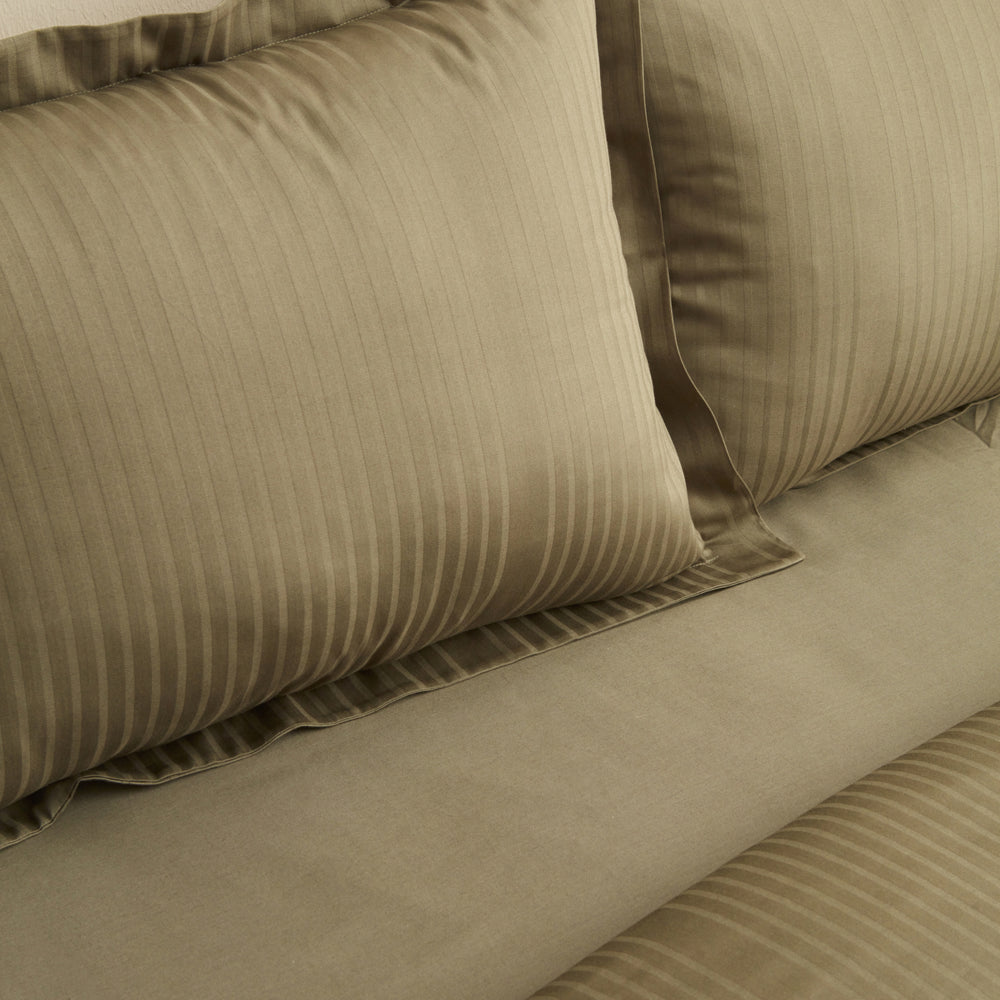 " Karaca Home Uniq 100% Baumwolle Sateen Doppel Bettbezug Set Khaki "